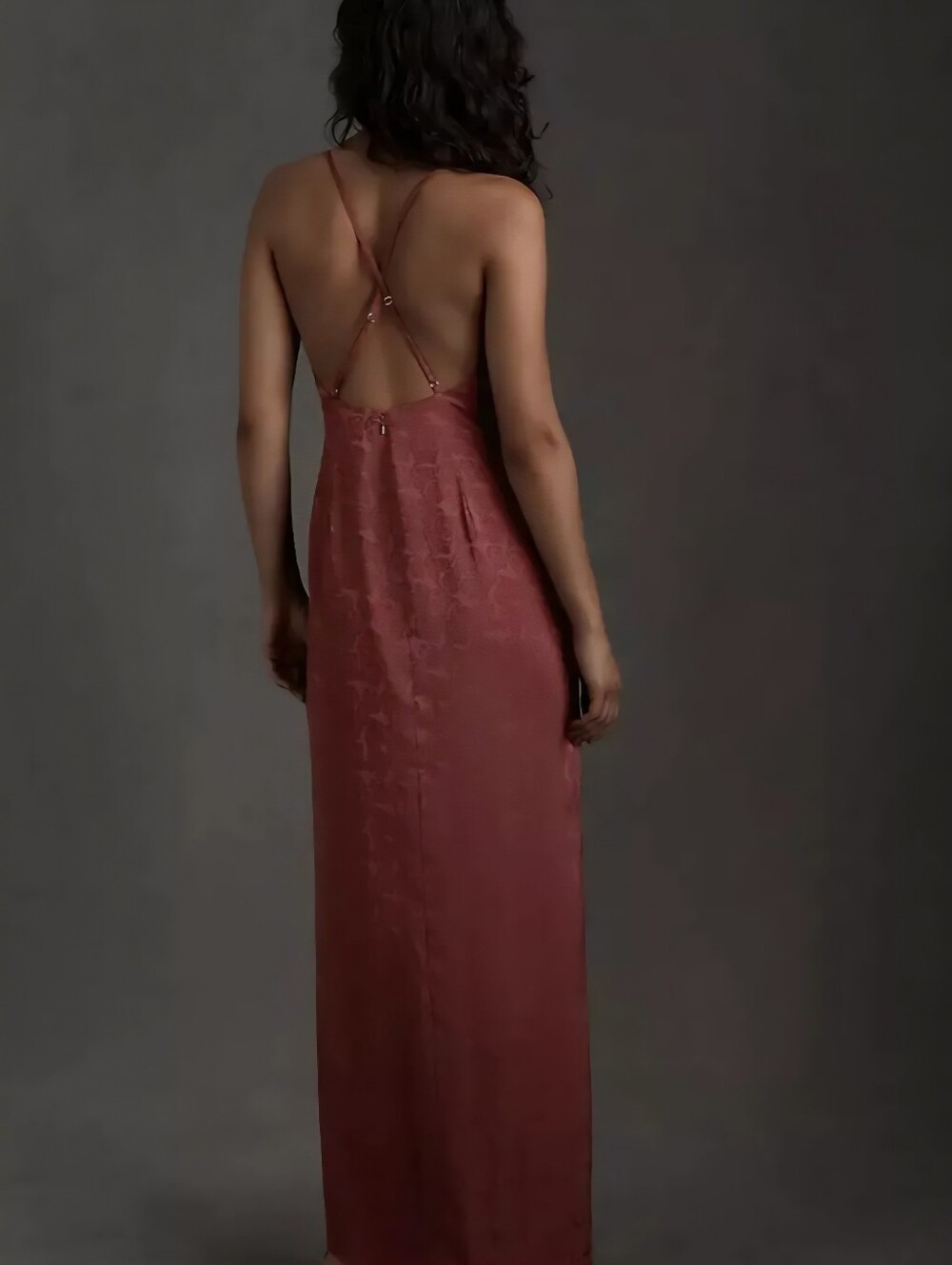 Fame & Partners Arya Rose Jacquard Slip Dress - Picture 7 of 7